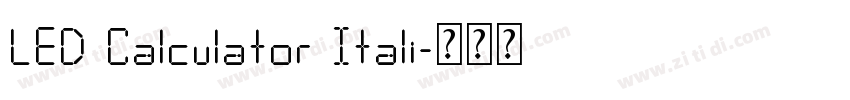 LED Calculator Itali字体转换